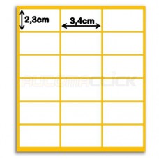 Bobina de Etiquetas de Papel Couche, 34mm x 23mm - Caixa com 12 Bobinas